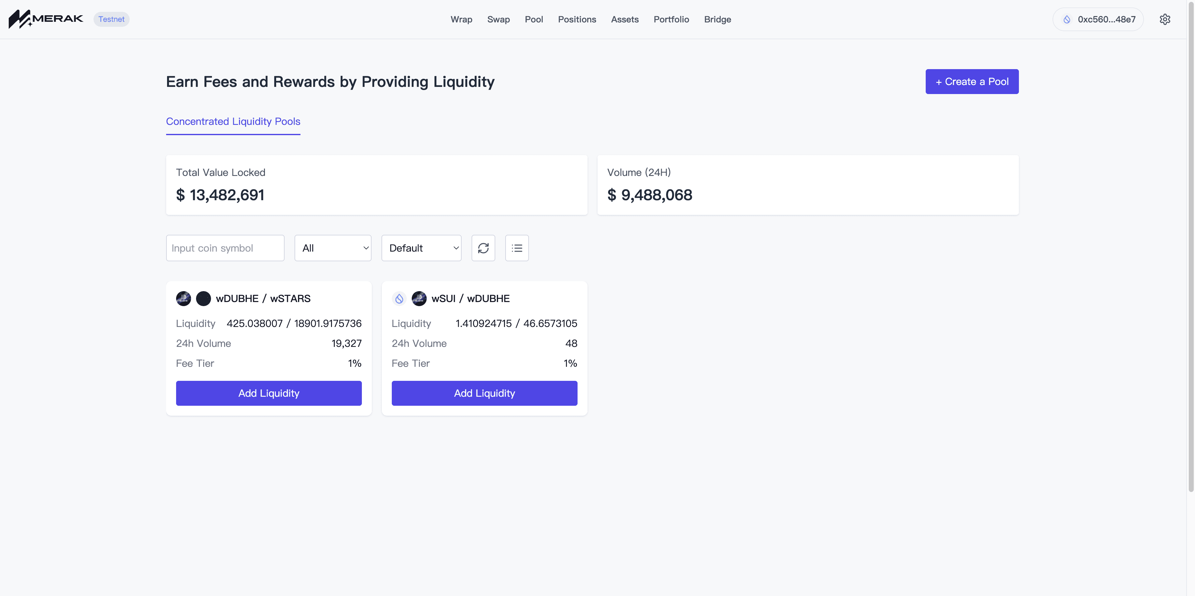 Pool UI Screenshot