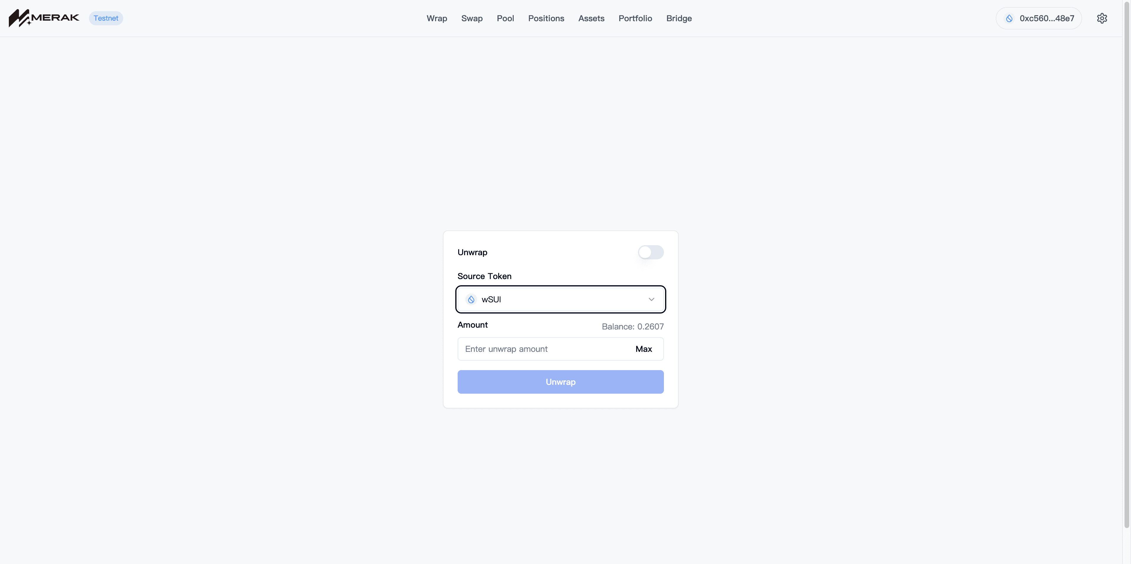 Unwrap UI Screenshot